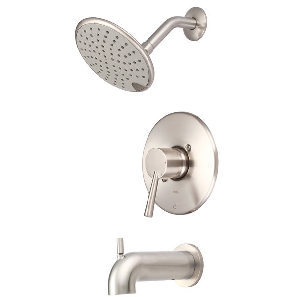 Olympia Single Handle Tub/Shower Trim Set in PVD Brushed Nickel T-2374-7S-BN